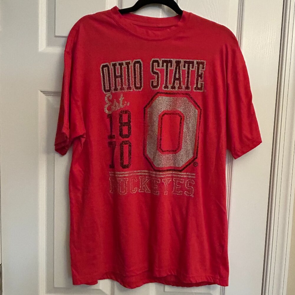 Ohio State Buckeyes short-sleeve red graphic tee (XL)